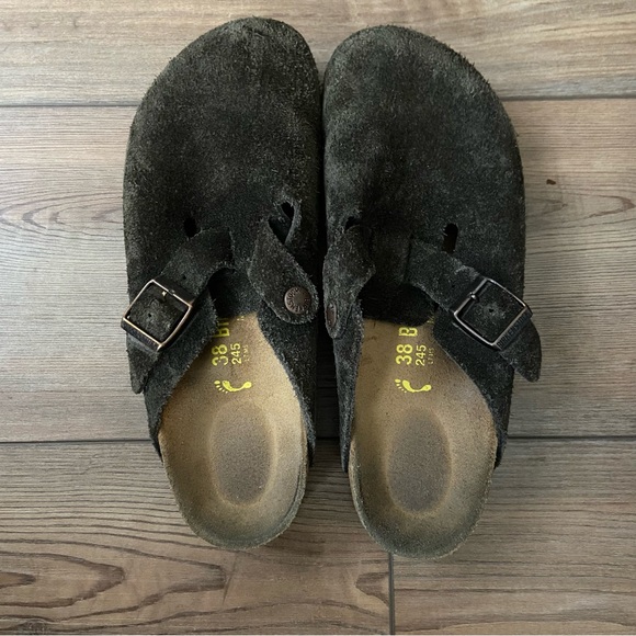 Birkenstock Shoes Birkenstock Boston Slide 245 Brown Leather Poshmark